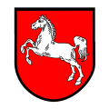 Abbildung: Wappen von Niedersachsen mit springendem Pferd